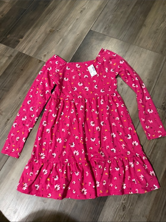 The Children's Place Other - The Children's Place Hot Pink Floral Long-Sleeve Ruffle Dress